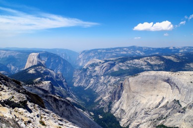 View of Yosemite Valley from the top of Clouds Rest