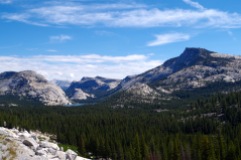 View from viewpoint along road within Yosemite