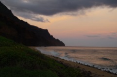 Kalalau Beach in the early morning as we starting hiking back to the trailhead