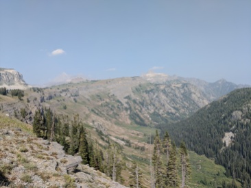 Along the Teton Crest Trail on Death Canyon Shelf be sure to head over to the edge of the shelf to take in the views of Death Canyon below.