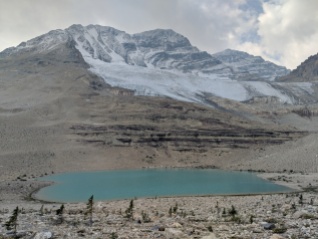 Glacial lake along the Iceline Trail. This lake sits in front of the Secretary-Treasurer sub peak.