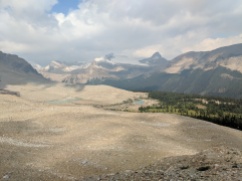 View from the Iceline Summit looking North towards Little Yoho Valley.