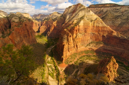 View of Zion Canyon from the top of Angel's Landing (credit: Bryan Chan)