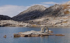 View of one of the lakes in the Indian Basin in the Wind River Range.