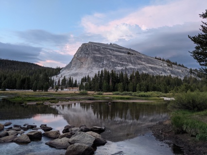 Lembert Dome viewed from near the Tuolumne Meadows Backpackers Campground in Yosemite National Park