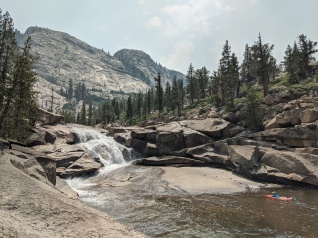After setting up camp we cooled off in a large swimming hole at the base of California Falls